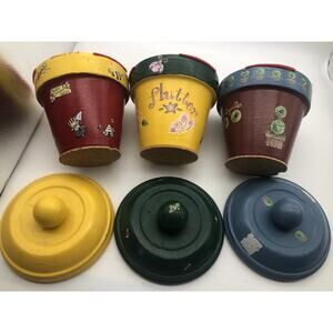 Silma Terracotta Planter Flower Pot #17 Made In Italy 5.5”tall x 6”top Diameter